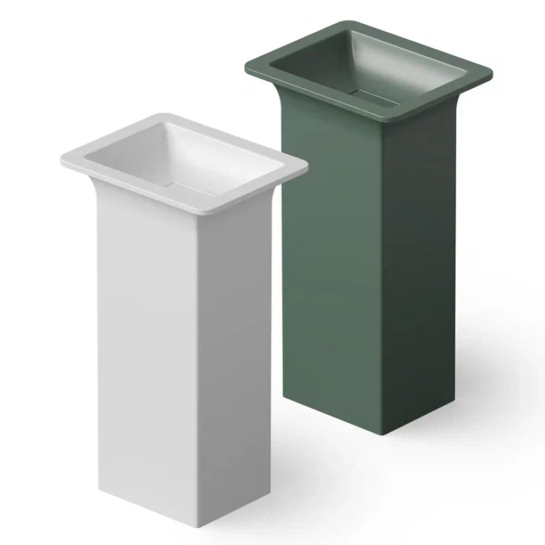 DEA DESIGN Washbasins Раковина напольная 50x40xh90 см, материал: Solid Surface искуственный камень, цвет: White №18