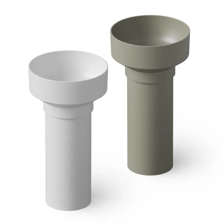 DEA DESIGN Washbasins Раковина напольная 48x48xh90 см, материал: Solid Surface искуственный камень, цвет: White №18