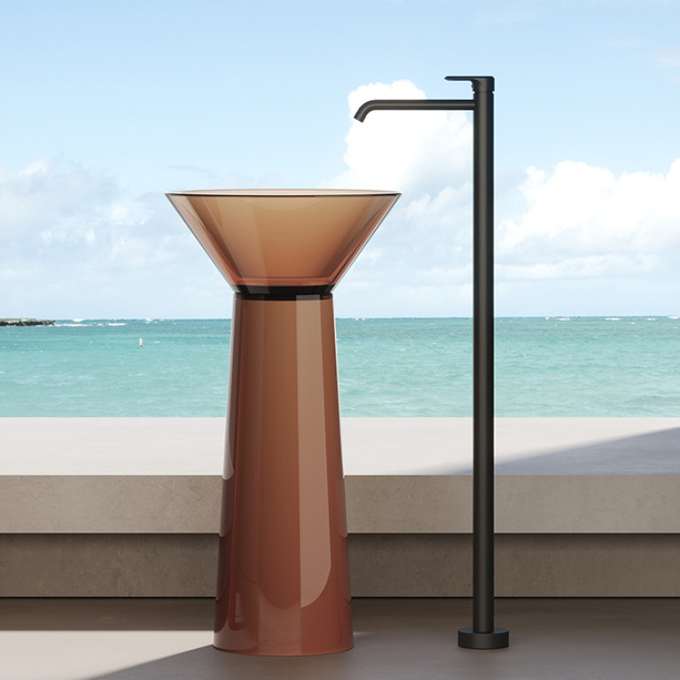 DEA DESIGN Pedestal Basin Раковина напольная d480хh900 мм, цвет brown copper
