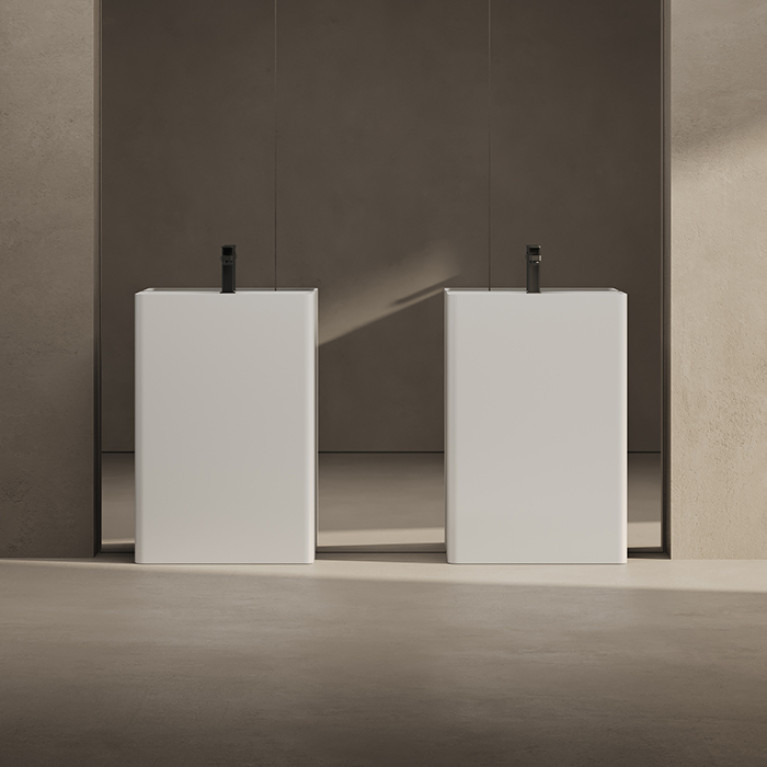 DEA DESIGN Washbasins Раковина напольная 60x42xh90 см, материал: Solid Surface искуственный камень, цвет: White №18
