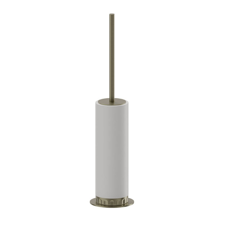 Newform Ionika accessori Напольный ерш  WHITE RESIN, цвет: PVD brushed pale gold