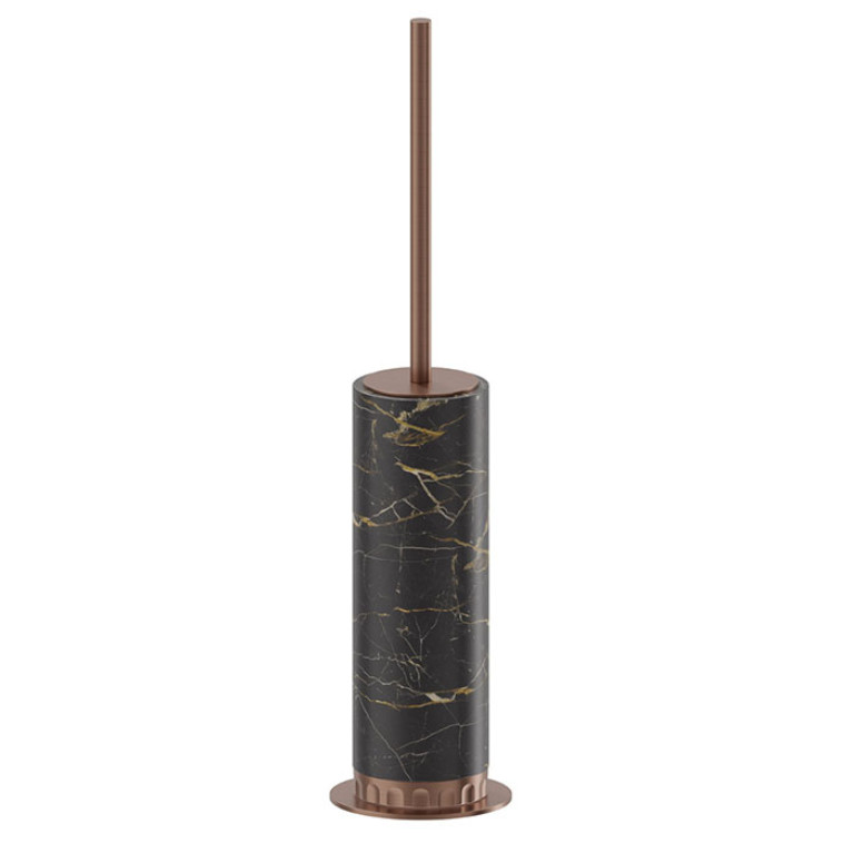 Newform Ionika supreme accessori Напольный ерш  BLACK MARBLE, цвет: PVD brushed copper bronze