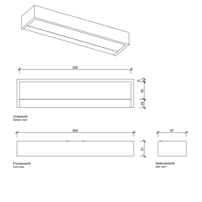 Decor Walther Box 25 N LED Светильник настенный 25x10x5см, светодиодный, 1x LED 18.4W, цвет: белый матовый