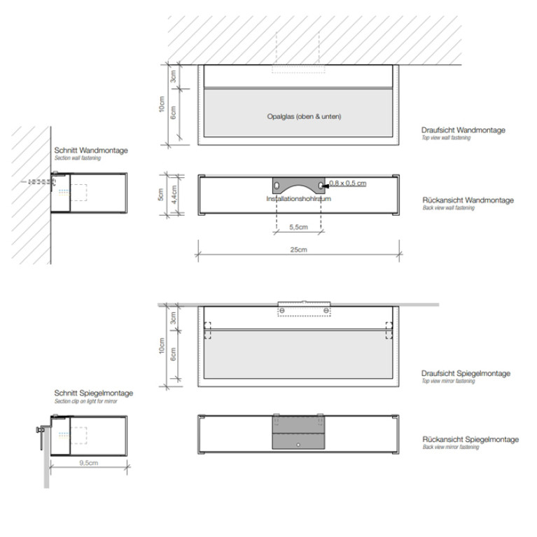 Decor Walther Box 25 Светильник настенный 25x10x5см, 1x R7s 78mm max. 100W, цвет: хром