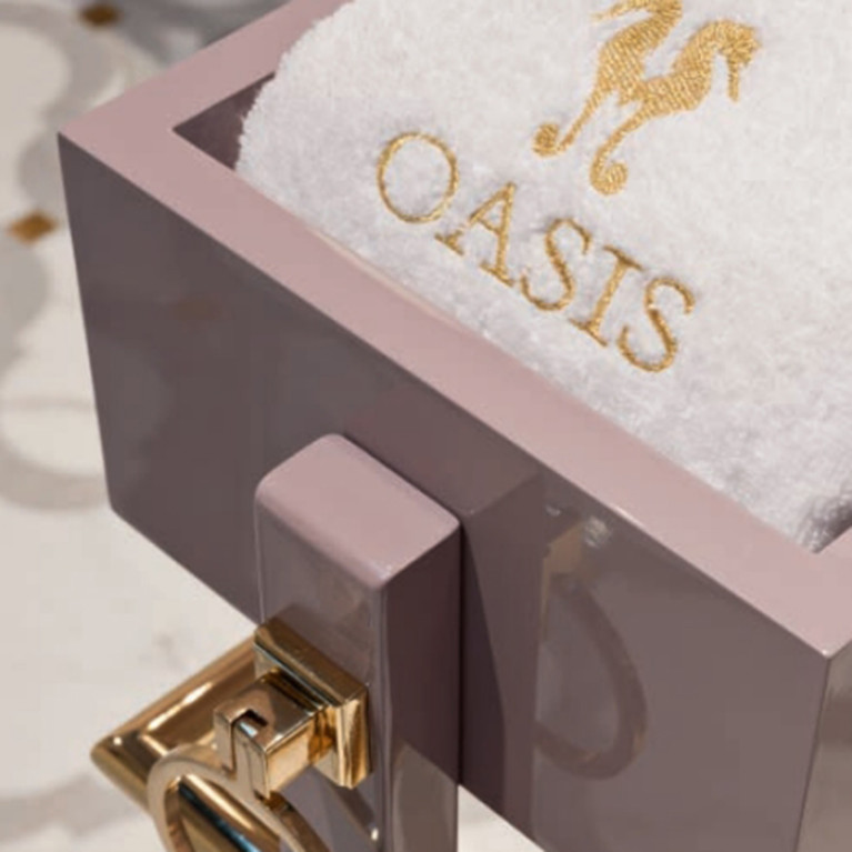 OASIS MURANO4 Бра настенное 110х110х690 мм., с светодиодной подсветкой, фурнитура золото, стекло сатинированное