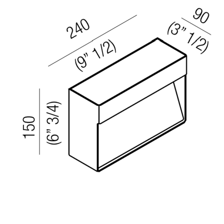Agape 369 Настенный светильник 24x9x15 см, цвет: полированный