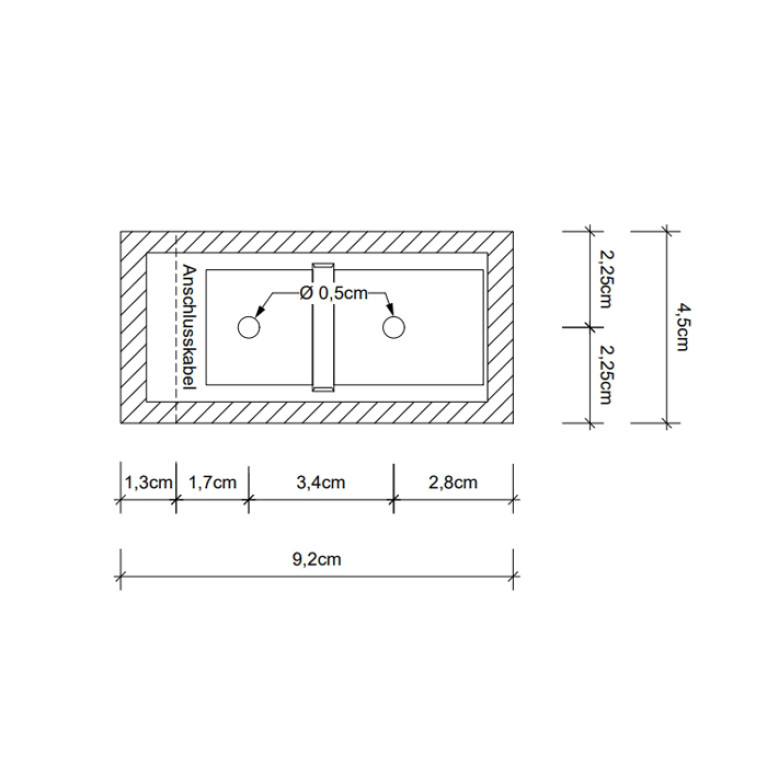 Decor Walther Omega 2 Основание настенного светильника   5x4.5x9(30-60)см, 1x S14D 30-60cm 1 Socket, цвет: белый матовый