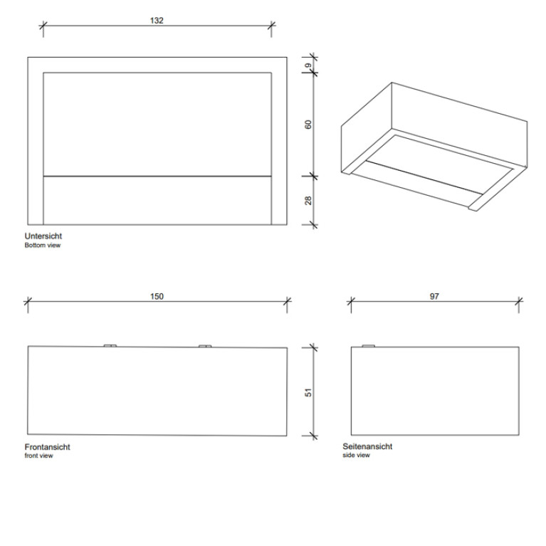 Decor Walther Box 15 N LED Светильник настенный 15x10x5см, светодиодный, 1x LED 18.4W, цвет: никель сатинированный