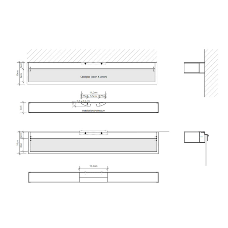 Decor Walther Box 60 Светильник настенный 60x10x5см, 3x R7S 78mm max. 100W, цвет: хром