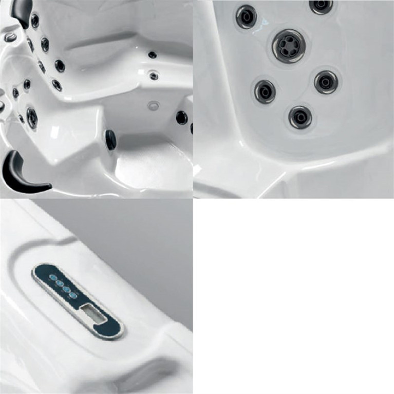 TREESSE PAROS Минибассейн 2010х2010х860 мм., отдельностоящий, с панелями, с крышкой, цвет белый