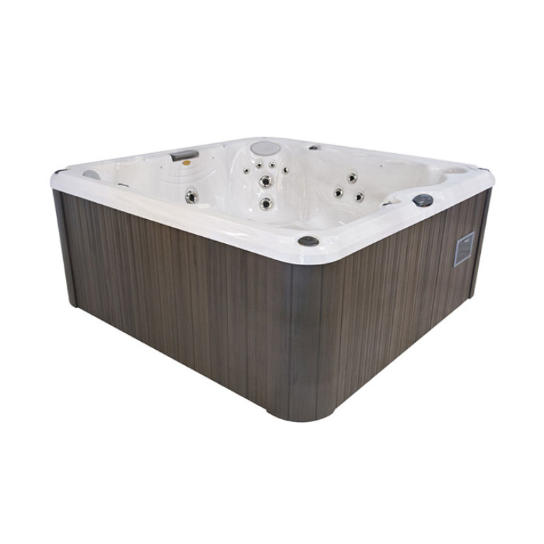 JACUZZI SPA J235 Минибассейн 213х213х91 см, фильтрация CLEARRAY&reg; Active Oxygen, цвет акрила Platinum (65) внешняя панель Silver Wood