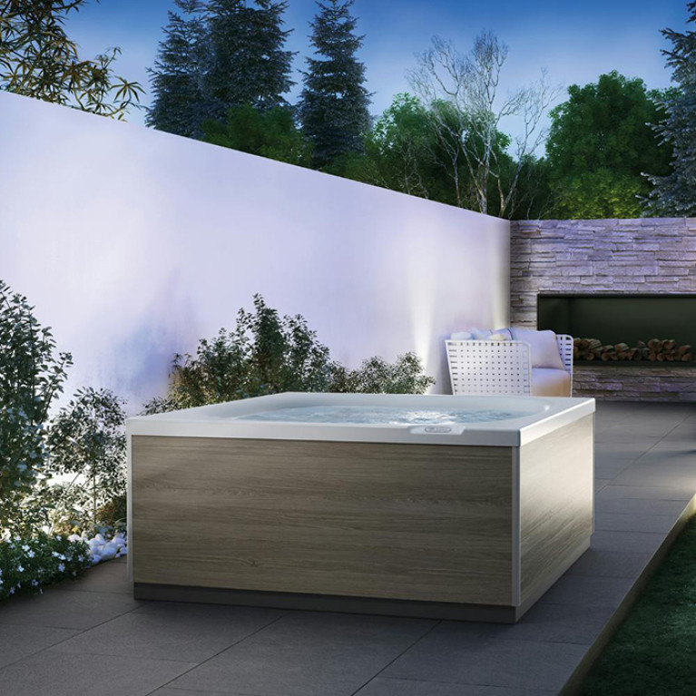 Jacuzzi CITY SPA PowerActive Бассейн отдельностоящий 150*160*75см, цвет белый, 3квт нагреватель, панели grey oak