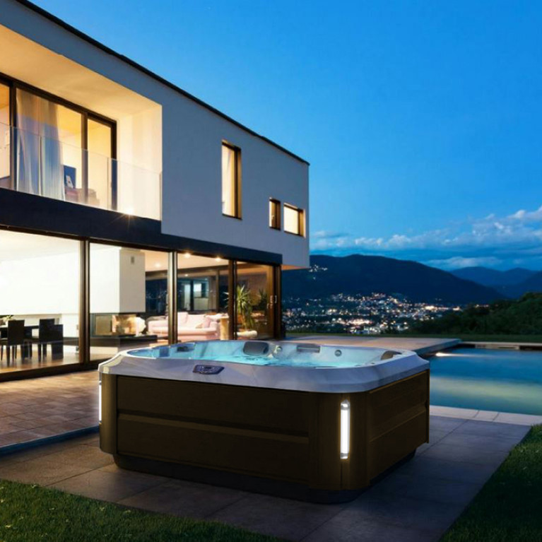 JACUZZI J335 Минибассейн 213,5х213,5х92 см, с внеш. панель  Modern Hardwoo/акрил Platinum, ClearRay PRO3TECT + Ozone,MSFoam (без крышки)