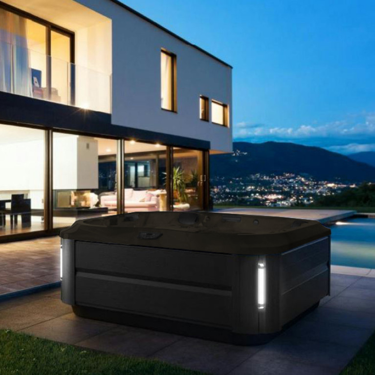 JACUZZI J355  Минибассейн отдельност.цвет акрила Midhight (99) внешняя панель SMOKED EBONY, 214х214х94