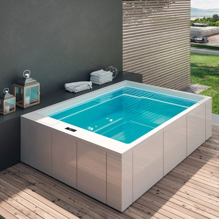 Gruppo Treesse  MUSE PLUS бассейн 280х235х98h cм, хромотерапия, внешняя панель, цв.белый