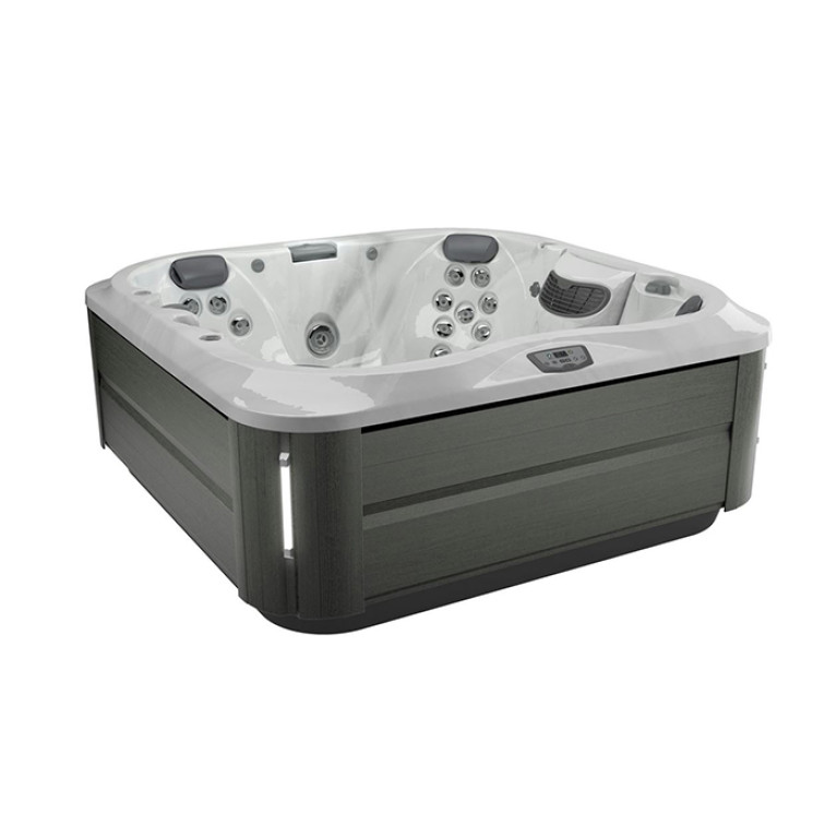 JACUZZI J335 Минибассейн 214х214х94 см, ClearRay PRO3TECT + Ozone, подсветка, аудио, нагрев 3kw, панель Smoked  Ebony/акрил Platinum  (без крышки)
