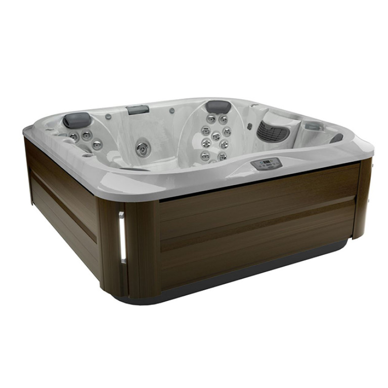 JACUZZI J375 Минибассейн 2310x2310x950 мм., отдельностоящий, Bluewave&trade; Stereo System, панели Modern hardwood, цвет Platinum (без крышки)