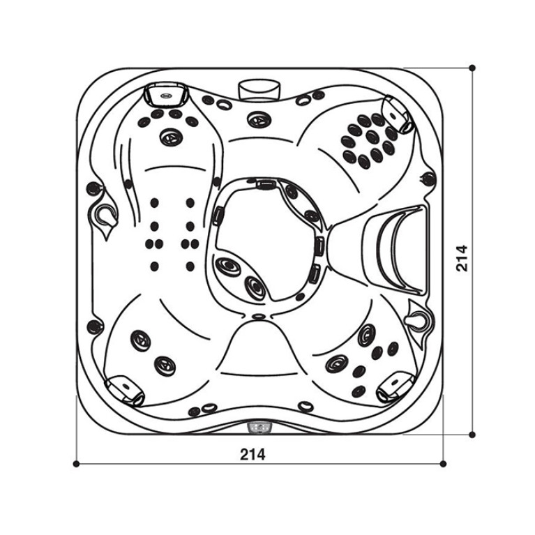 JACUZZI J-335 Крышка для минибассейна, PROLAST&trade;, цвет черный