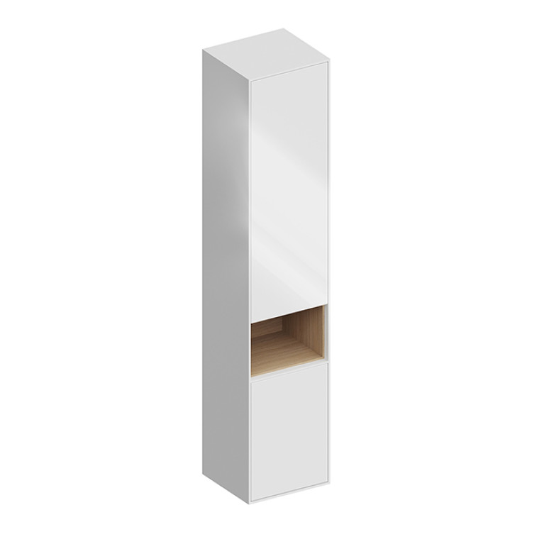 Kerama Marazzi Пенал PLAZA Modern подвесной 170 белый 2 дверцы push  (Цена по Распродаже)