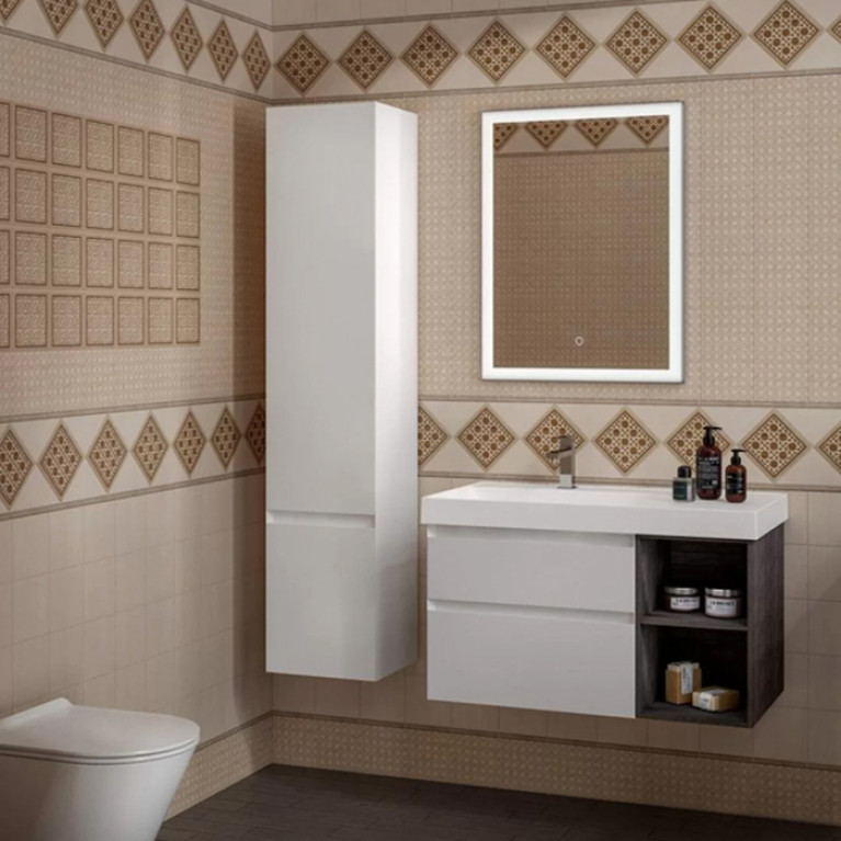 Kerama Marazzi Пенал CUBO подвесной левый 165, белая матовая