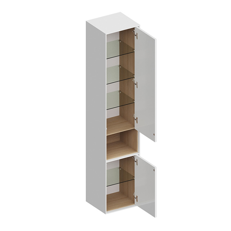 Kerama Marazzi Пенал PLAZA Modern подвесной 170 белый 2 дверцы push  (Цена по Распродаже)