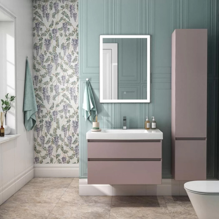 Kerama Marazzi Пенал CUBO подвесной правый 165, мальва матовый