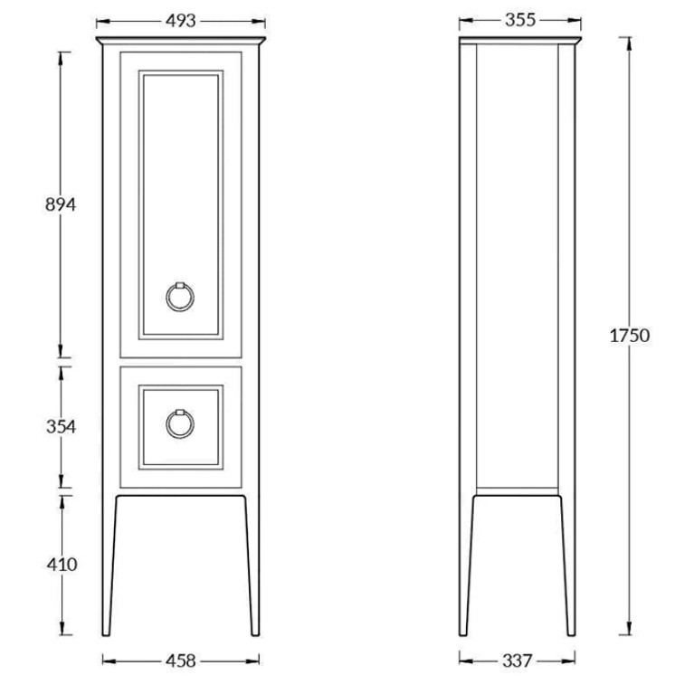 Kerama Marazzi Пенал PLAZA Classic NEO напольный 175, капучино матовый  (Цена по Распродаже)