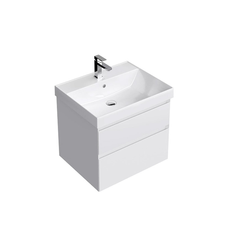 Kerama Marazzi Тумба Кубо подвесная 60 см, 2 ящика, белый матовый (замена CUB.60.2\WHT.M)