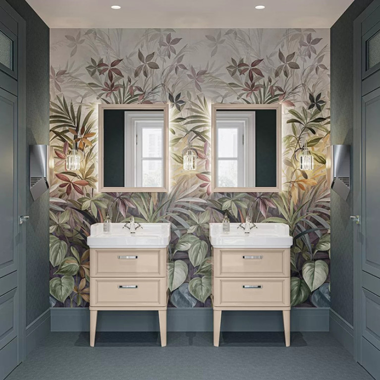 Kerama Marazzi Тумба POMPEI напольная с 2 ящиками 60, камео бежевый глянцевый (замена PO.N.60.2\CAM)