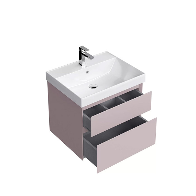 Kerama Marazzi Тумба CUBO подвесная с ящиками 60, мальва матовая