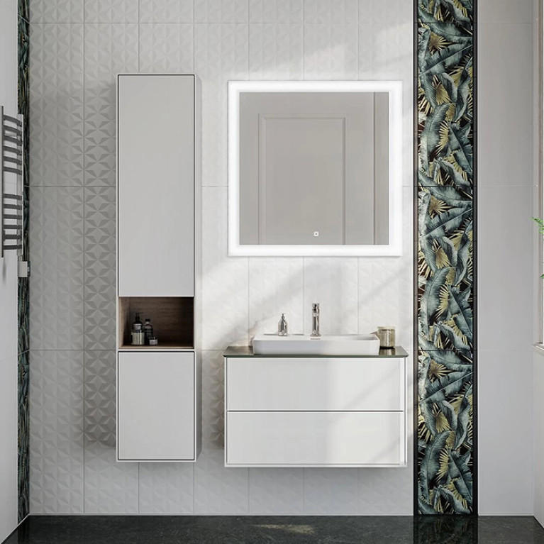 Kerama Marazzi Пенал PLAZA Modern подвесной 170 белый 2 дверцы push  (Цена по Распродаже)