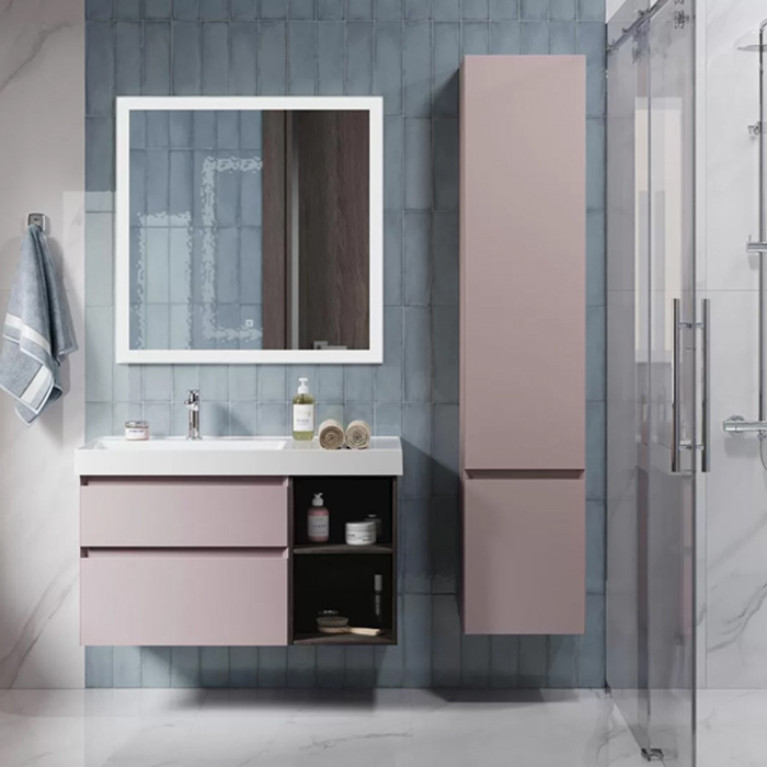Kerama Marazzi Пенал CUBO подвесной правый 165, мальва матовый