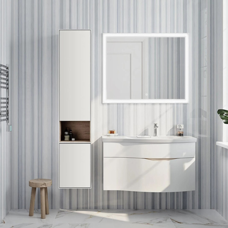 Kerama Marazzi Пенал PLAZA Modern подвесной 170 белый 2 дверцы push  (Цена по Распродаже)