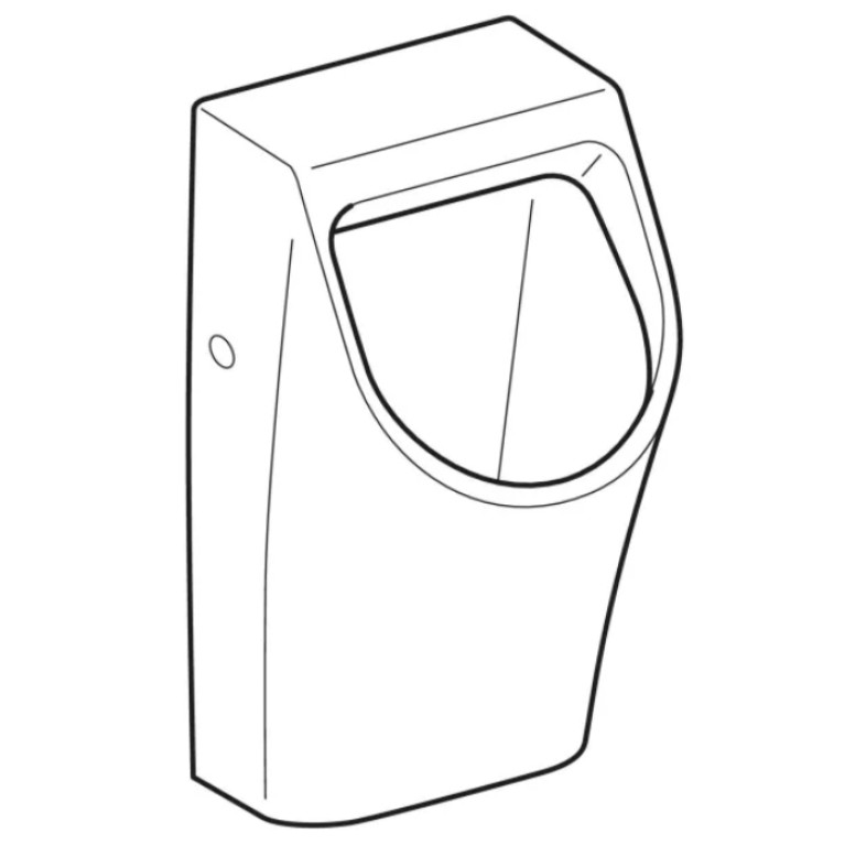 Geberit Smyle Писсуар 580х325 мм, скрытый подвод, скрытый отвод, цвет белый глянцевый