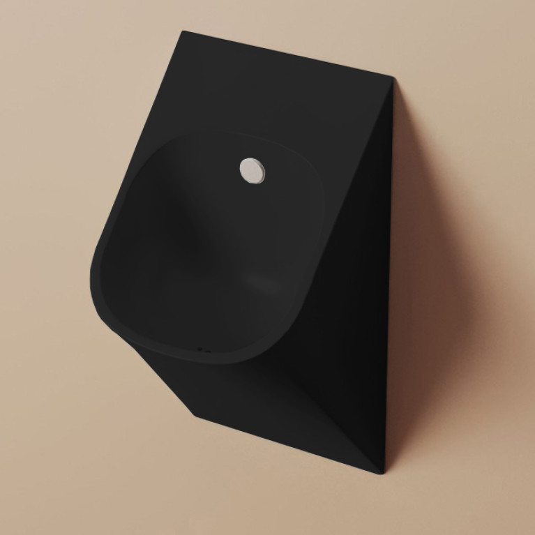 Artceram LA FONTANA 2.0 Пиcсуар подвесной 33х31хh620см, с сифоном и крепл., цвет: черный матовый THE.SANIGLAZE