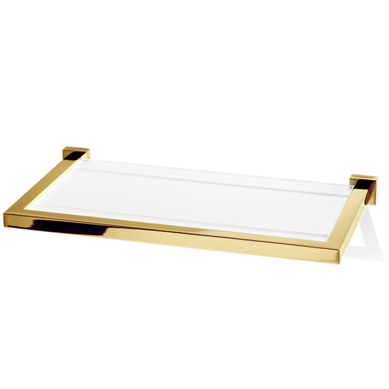Decor Walther Corner GLA30 Полочка стеклянная 30x16.5см, цвет: золото