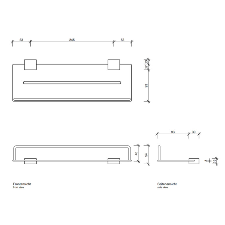 Decor Walther DA 35 Душевая полочка 35x12.5x5см, цвет: хром