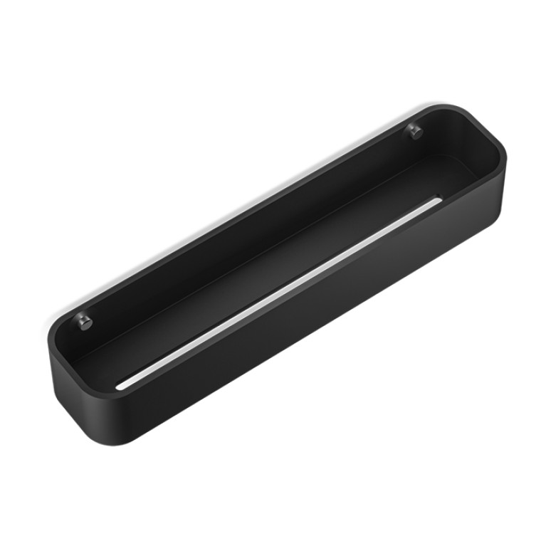Decor Walther Black Stone DCT45 Душевая полочка 45x10см, подвесная, цвет: черный матовый / хром