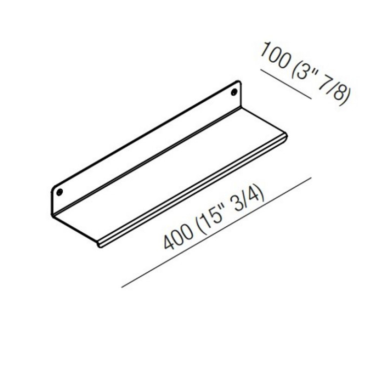 Agape Mach 2 Полка 40х10 см, цвет: черный