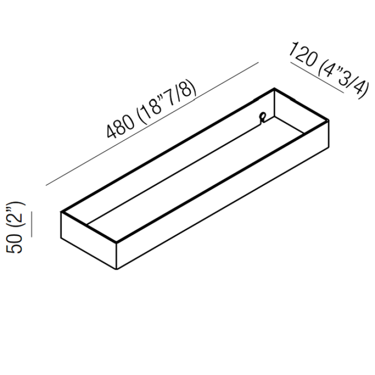 Agape 369 Полочка, 48см, цвет: глянец