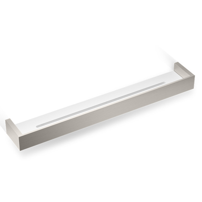 Decor Walther Brick DA60 Душевая полка 60x9см, акриловое белое стекло, цвет: никель сатинированный