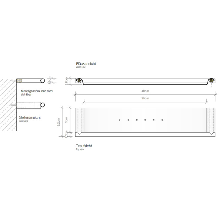 Decor Walther Mikado ABL40 Полочка 40x8.2см, цвет: латунь