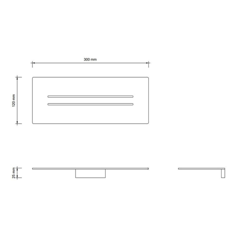 Decor Walther MIKADO MK DA Душевая полка, цвет:  Dark Metal Matt PVD