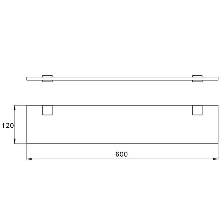 Stella Bamboo Quadro Полочка 60 см 1065 цвет: хром