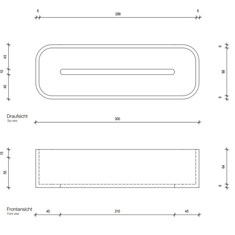 Decor Walther Stone SCT30 Душевая полочка 30x10см, настольная, цвет: белый