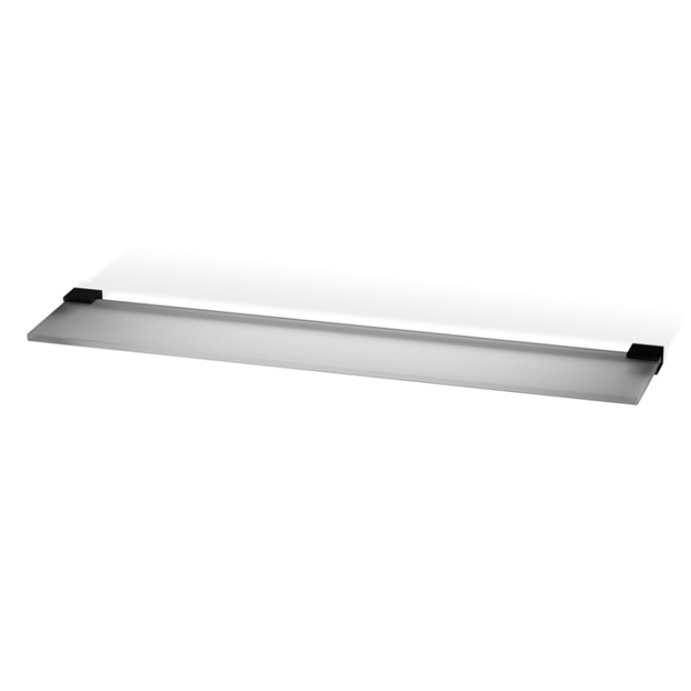 Decor Walther Corner GLA60 Полочка стеклянная 60x12см, цвет: черный матовый