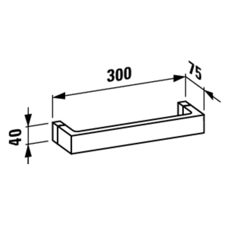 Laufen Kartell Полотенцедержатель 300мм, цвет: черный