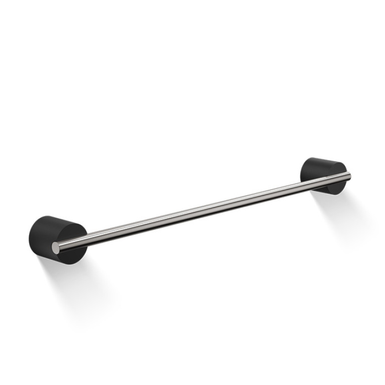 Decor Walther Black Stone HTE45 Полотенцедержатель 45см, цвет: черный матовый / сталь матовая