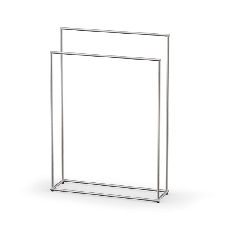 Decor Walther Mikado Полотенцедержатель 86см., напольный, двойной, цвет: сталь матовая