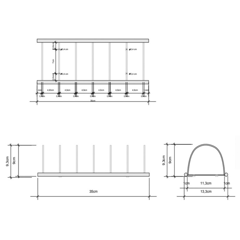 DECOR WALTHER DW 221 Полотенцедержатель, отдельностоящий или настенный, цвет черный матовый
